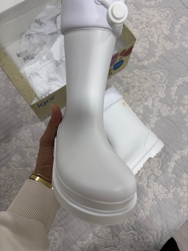 Çocuk Beyaz Yağmur Botu - Igor - Görsel 3