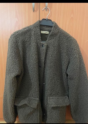 Kahverengi  Kadın peluş mont - Görsel 3