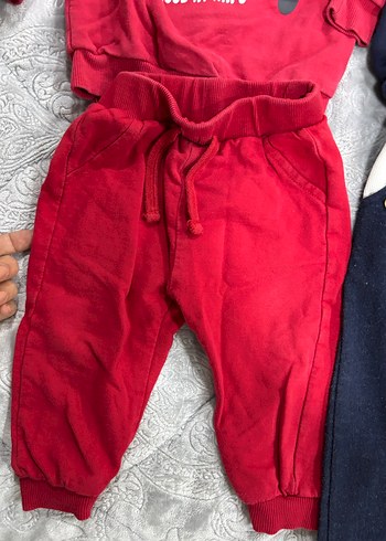 Kırmızı Erkek Bebek İki Parça Takım - Görsel 5