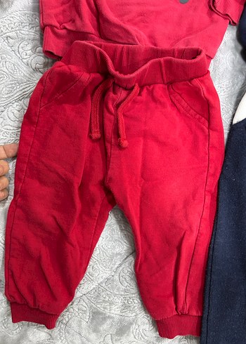 Kırmızı Erkek Bebek İki Parça Takım - Görsel 4