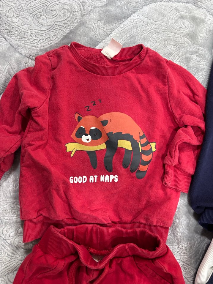 Kırmızı Erkek Bebek İki Parça Takım - Görsel 2