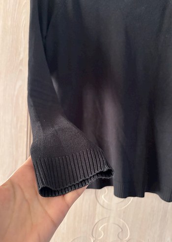 Kadın Siyah Bisiklet Yaka Triko - Görsel 5