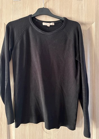 Kadın Siyah Bisiklet Yaka Triko - Görsel 3