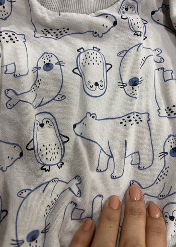 Mavi Gri Bebek Erkek Uzun Kollu 4'lü Takım - Görsel 5