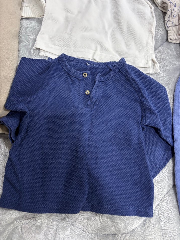 Mavi Gri Bebek Erkek Uzun Kollu 4'lü Takım - Görsel 2