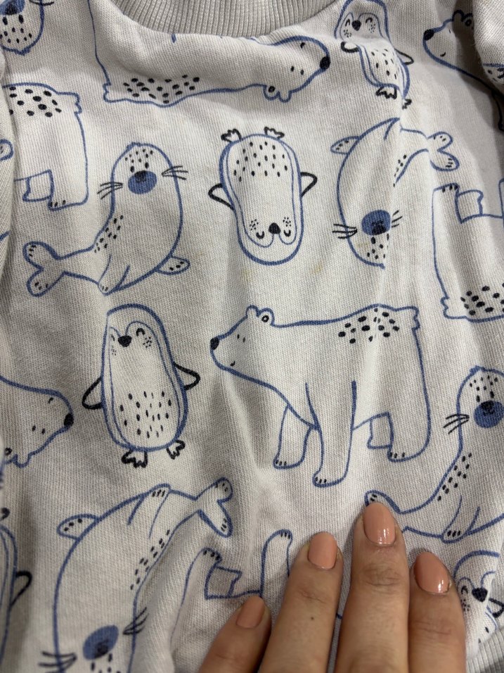 Mavi Gri Bebek Erkek Uzun Kollu 4'lü Takım - Görsel 5