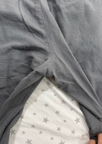 Gri Regular Fit Keten Erkek Pantolon - Görsel 7