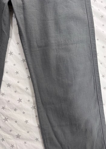 Gri Regular Fit Keten Erkek Pantolon - Görsel 5