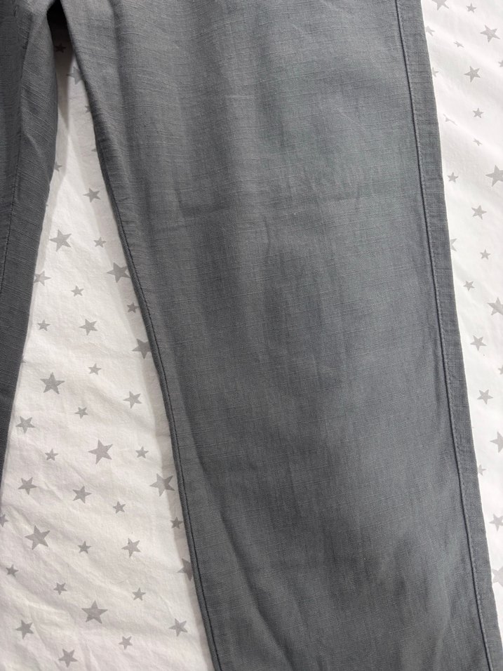 Gri Regular Fit Keten Erkek Pantolon - Görsel 5