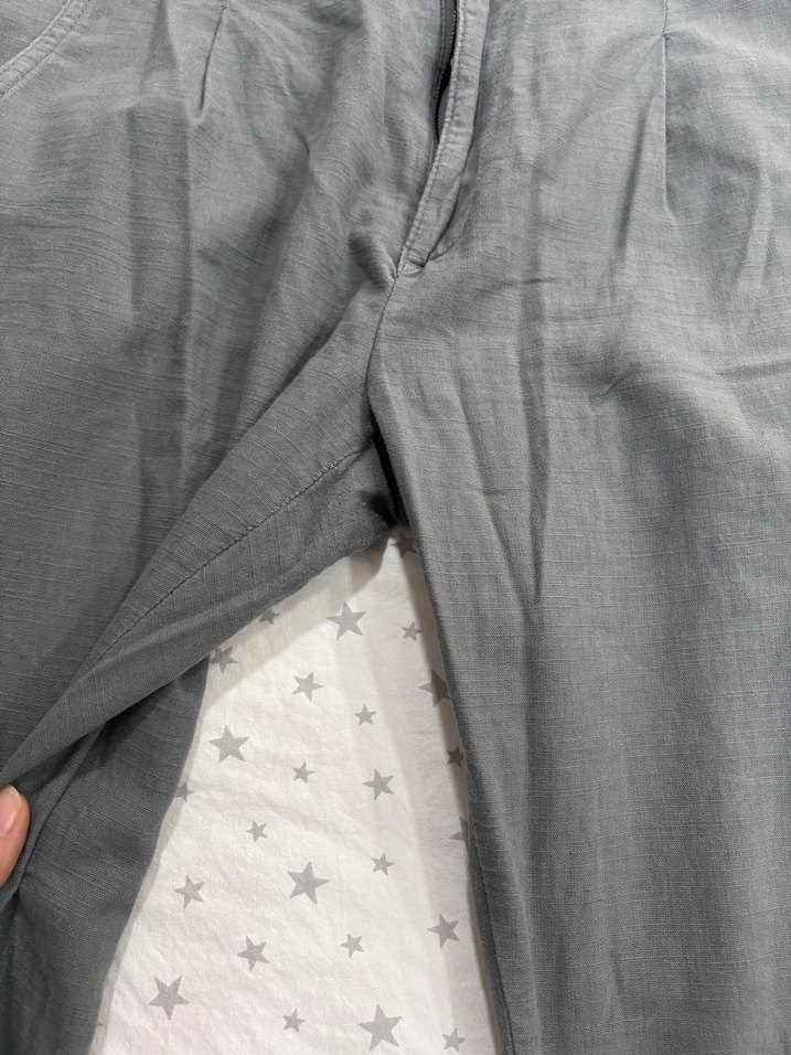 Gri Regular Fit Keten Erkek Pantolon - Görsel 4