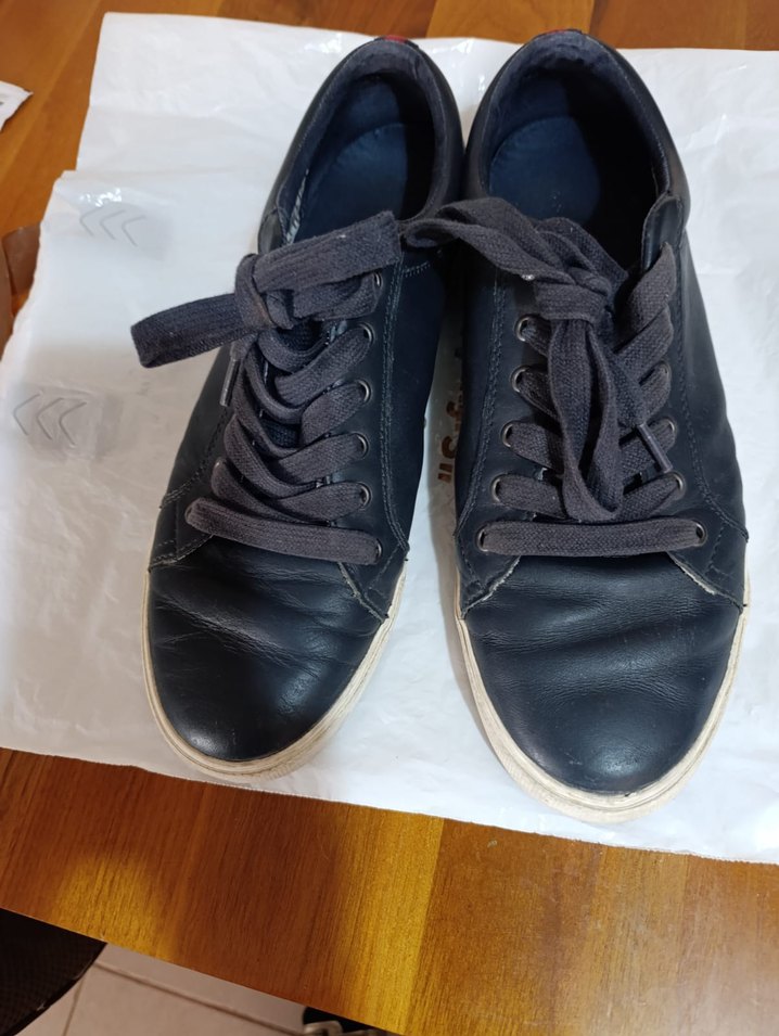 Erkek Koyu Mavi Spor Ayakkabı Bağcığı - Görsel 2