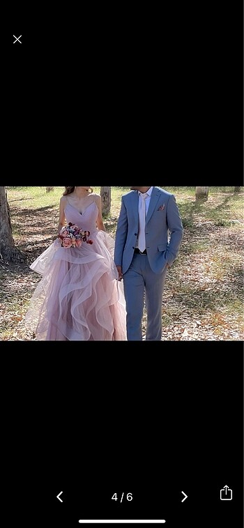 36 Beden pembe Renk Pembe abiye