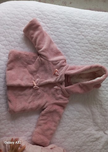 Pembe Kürklü Kız Bebek Tulumu - Görsel 2