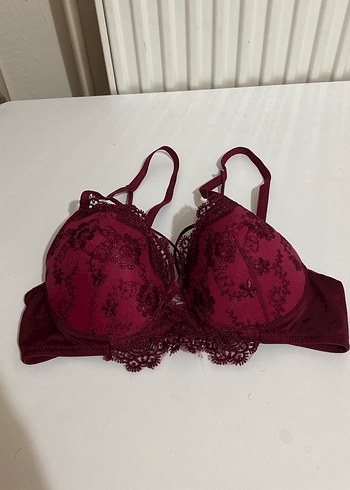 Bordo Nakışlı Gotik Büstiyer