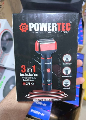 Beden Powertec 3in1 Kırmızı Tıraş Makinesi Seti
