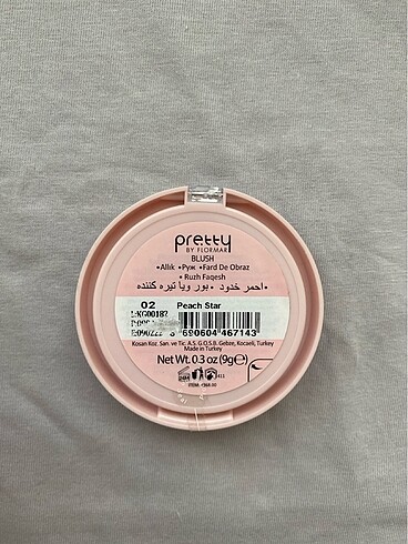 Flormar Pretty 02 Peach Star Allık