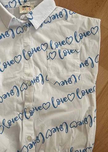 Kız Çocuk Beyaz Kolsuz Gömlek - Görsel 5