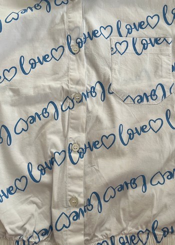 Kız Çocuk Beyaz Kolsuz Gömlek - Görsel 3