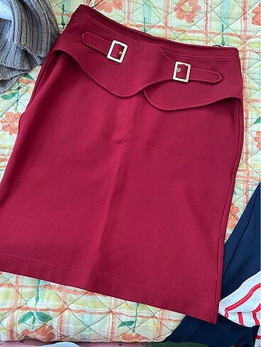Bordo mini etek