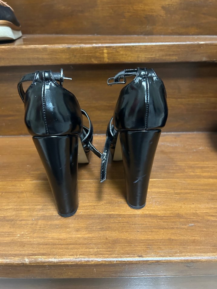 Kadın Siyah Platform Topuklu Tokalı Ayakkabı - Görsel 4