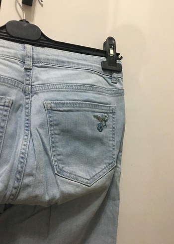 Defacto Gri Düğmeli Kadın Midi Kot Pantolon