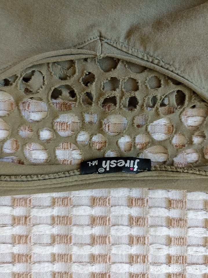 File Detaylı Keten Tunik - Görsel 3