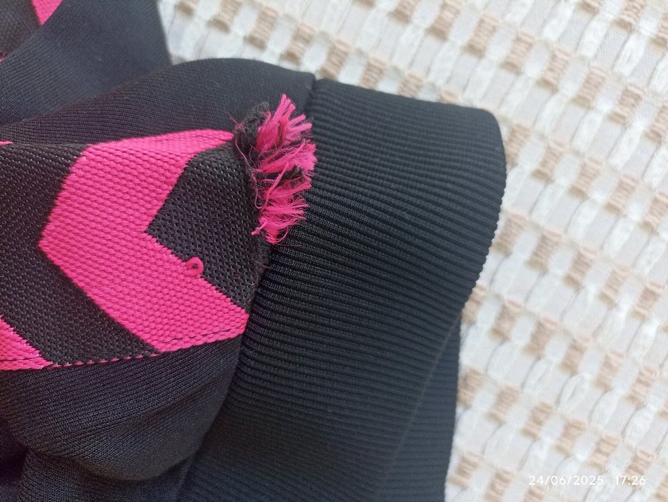 Pembe-Siyah Esnek Kumaş Spor Pantolon - Görsel 3