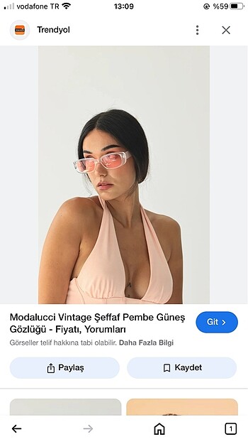Vintage Güneş Gözlüğü