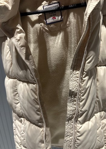 Bej Kürklü Kapüşonlu kız çocuk Yelek - Görsel 6