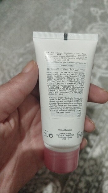 Oriflame Koltuk altı terlemeye karsı koruyan krem 