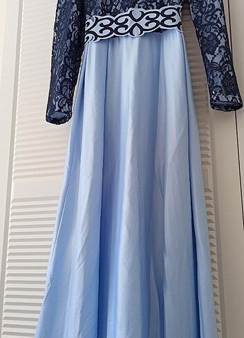 Mavi elbise abiye - Görsel 2