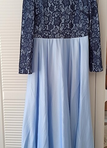 Mavi elbise abiye - Görsel 3