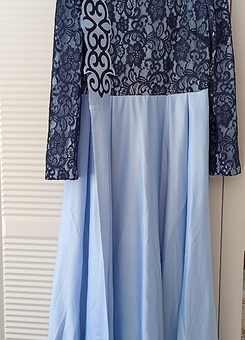 Mavi elbise abiye - Görsel 4
