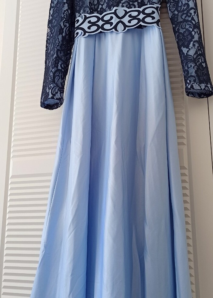 Mavi elbise abiye - Görsel 2