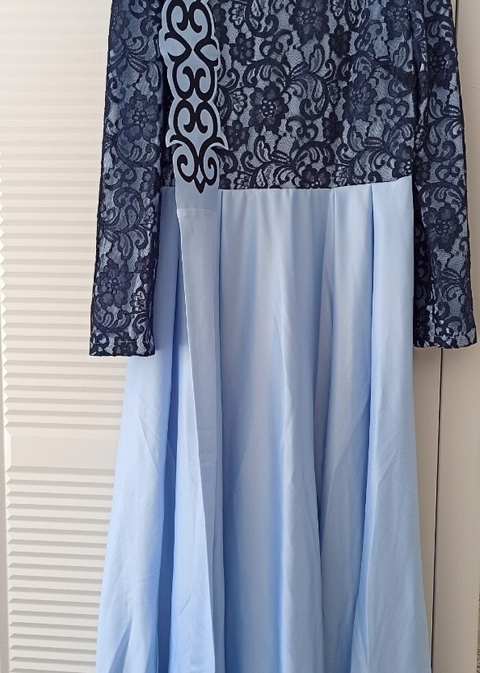 Mavi elbise abiye - Görsel 4