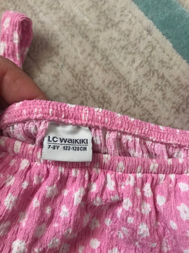 Kız Çocuk Pembe Fırfırlı Bluz - Görsel 2