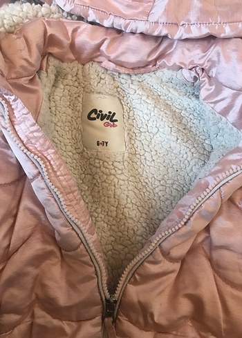 Peluş Detaylı Pembe Kız Çocuk Mont - Görsel 2