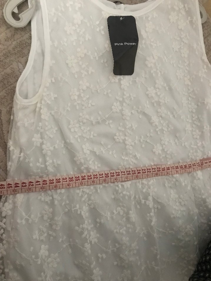 Dantel Detaylı Beyaz Bohem Uzun Elbise - Görsel 4