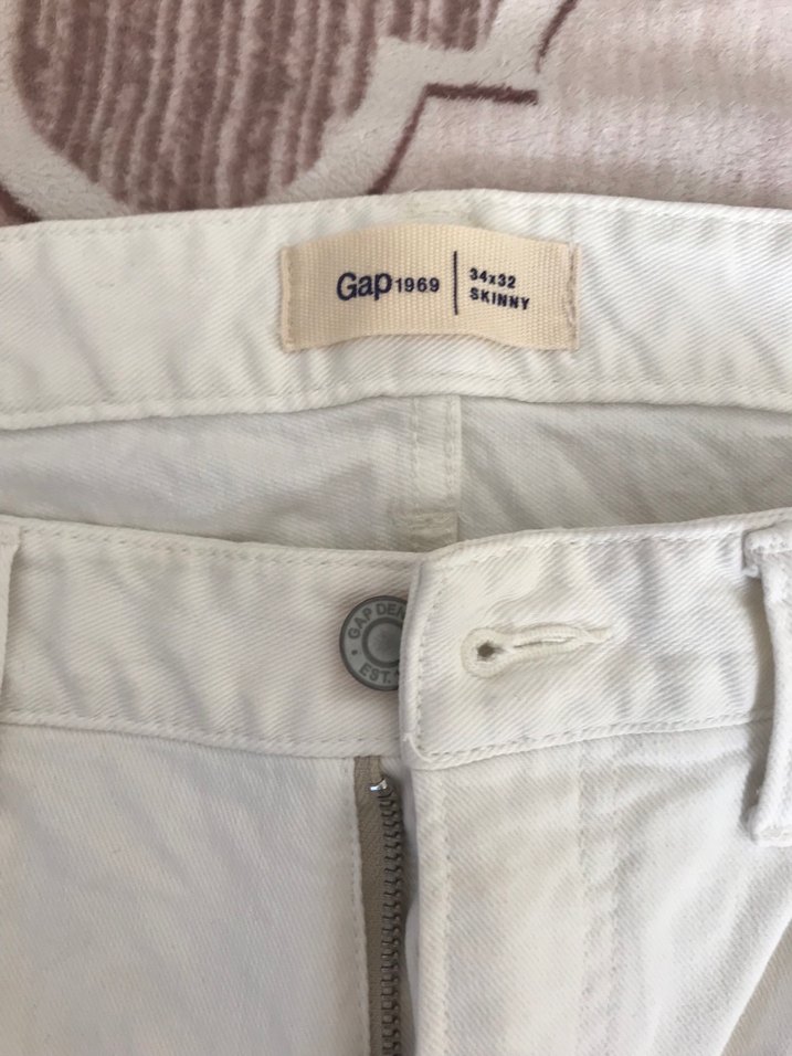 Beyaz Erkek kot pantolon - Görsel 3