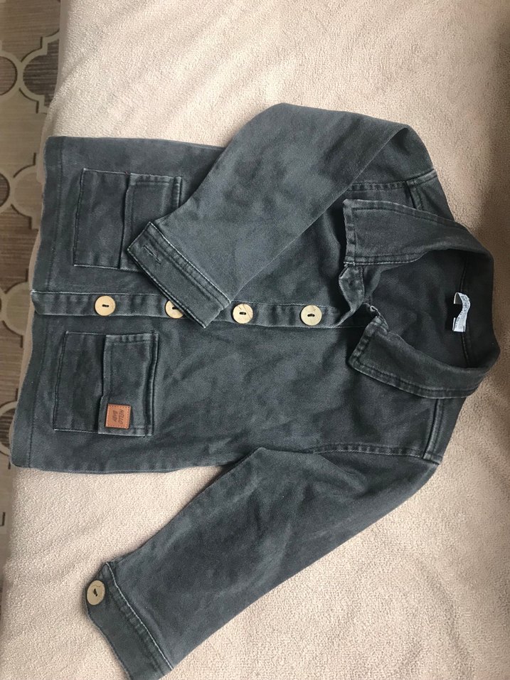 Erkek çocuk siyah kot ceket - Görsel 4