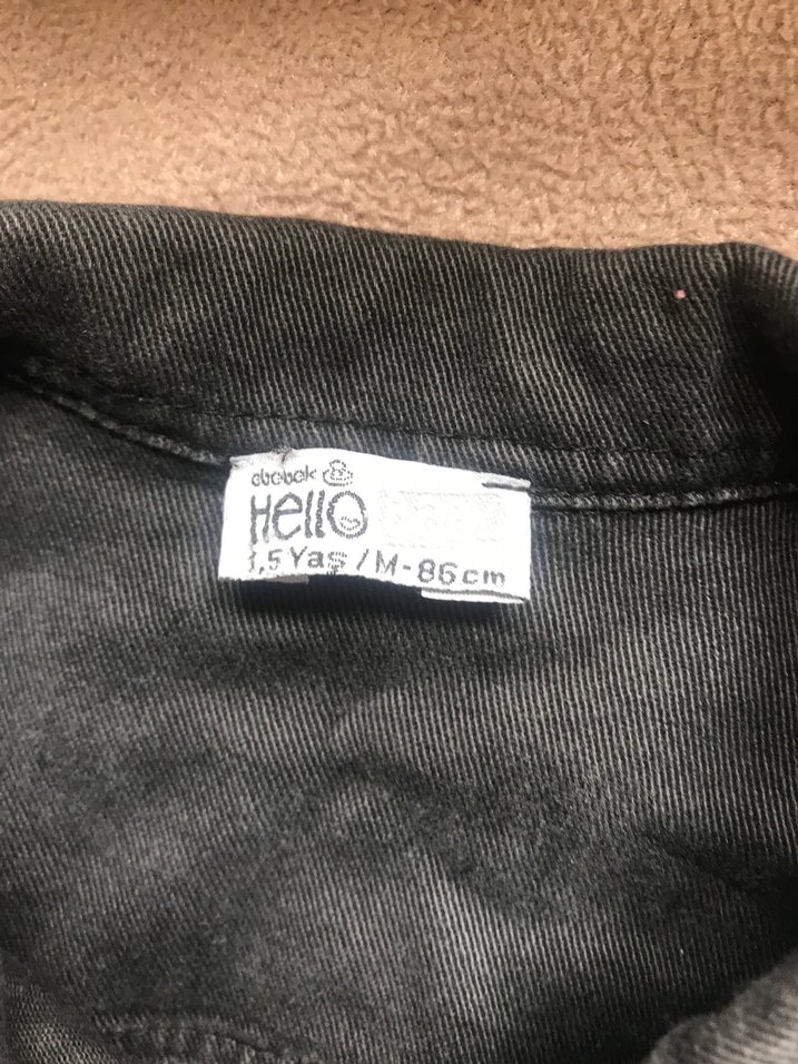 Erkek çocuk siyah kot ceket - Görsel 2