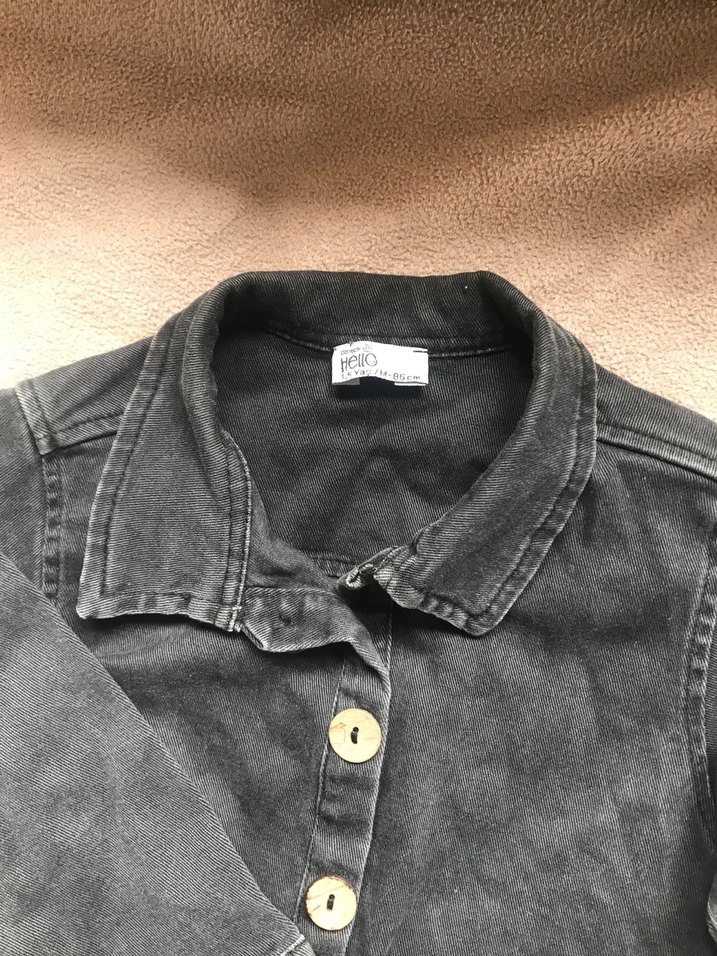 Erkek çocuk siyah kot ceket - Görsel 3