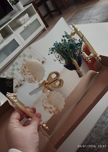 Altın Renk ayna Bohem Düğün Aksesuarı - Görsel 5