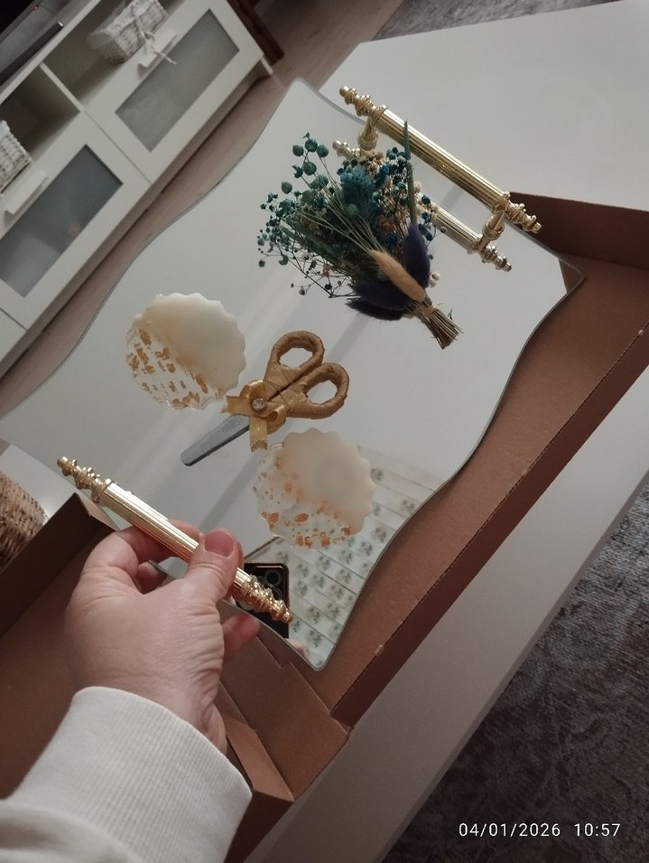 Altın Renk ayna Bohem Düğün Aksesuarı - Görsel 4