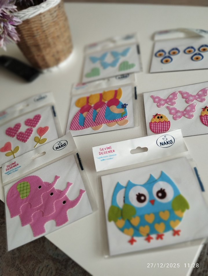 Renkli orgunuze yapistirlan Çocuk Figürleri Seti - Görsel 2