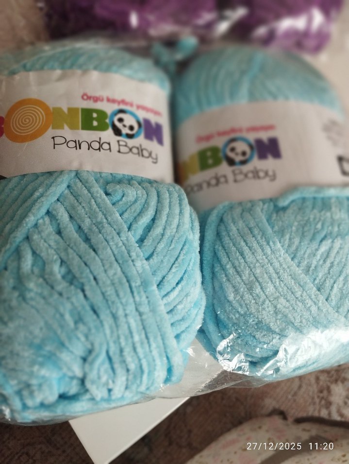 Bonbon Panda Baby Örgü İpi Seti - Görsel 2