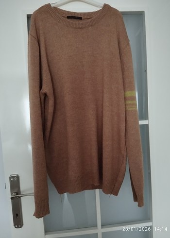 erkek Kahverengi Triko Kazak - Görsel 3