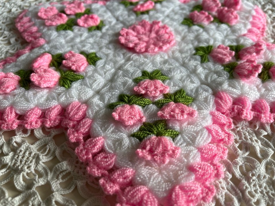 Çiçek detaylı el yapımı lif - Görsel 2