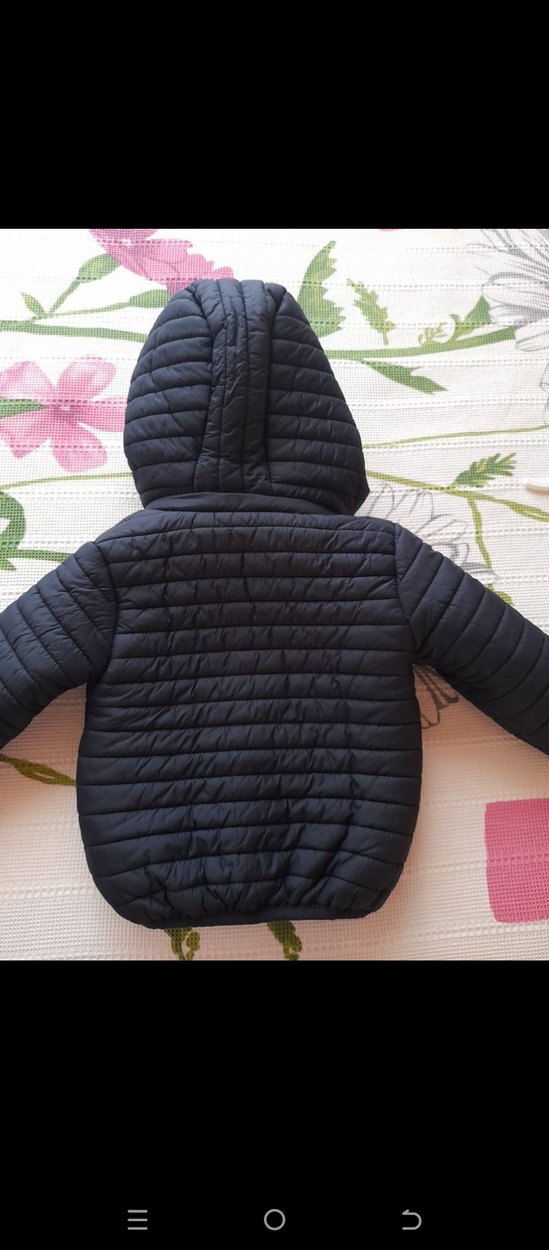 Kapüşonlu Siyah Erkek Çocuk Mont - Görsel 2