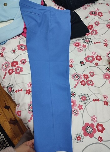 xxl Beden mavi Renk Mavi kumaş pantolon